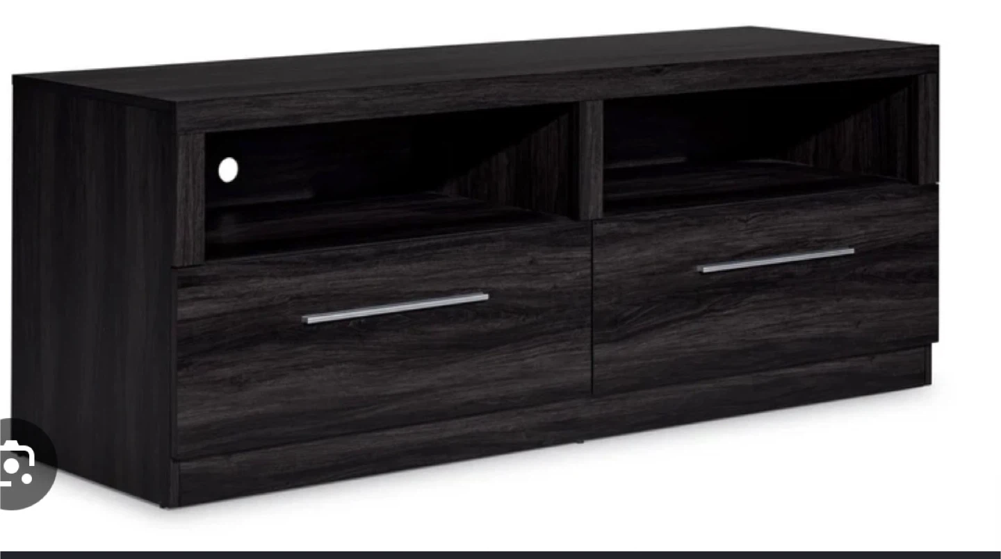 Charcoal grey Woodgrain TV Stand with Drawers