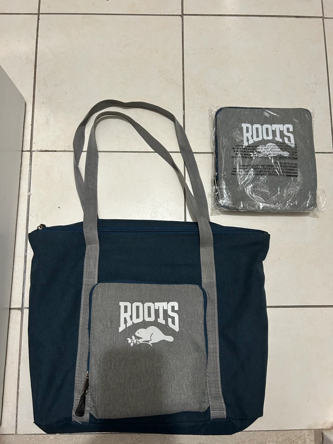 Roots Tote Bag - Blue/Grey - photo 2