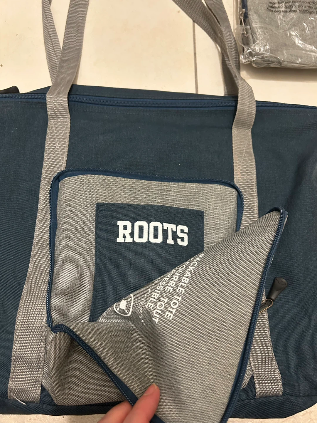Roots Tote Bag - Blue/Grey - photo 3