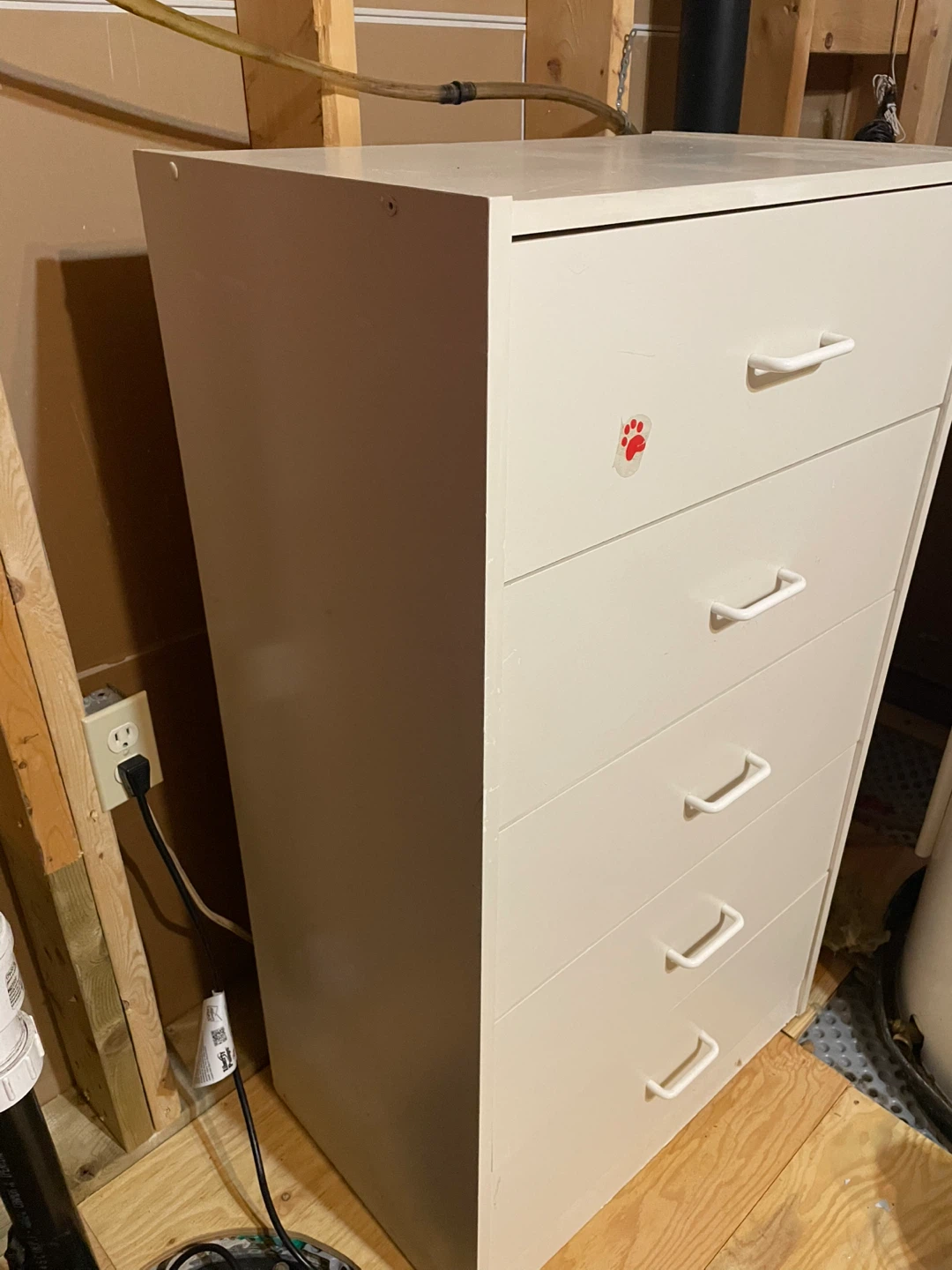 White 5-Drawer Dresser - photo 2