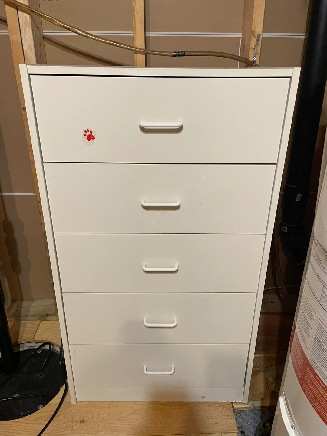 White 5-Drawer Dresser