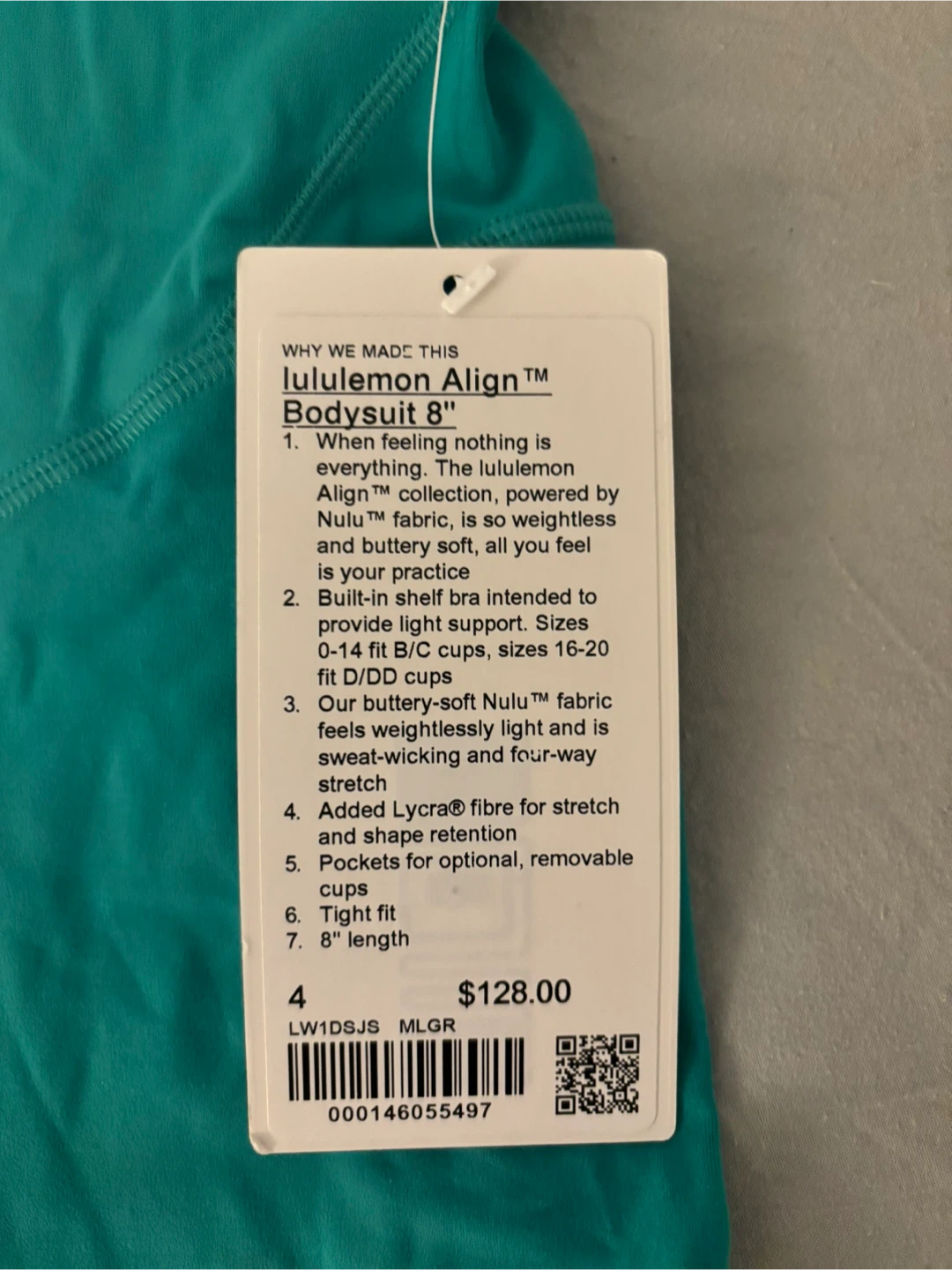 Lululemon Align Bodysuit 8" Size 4 - photo 2