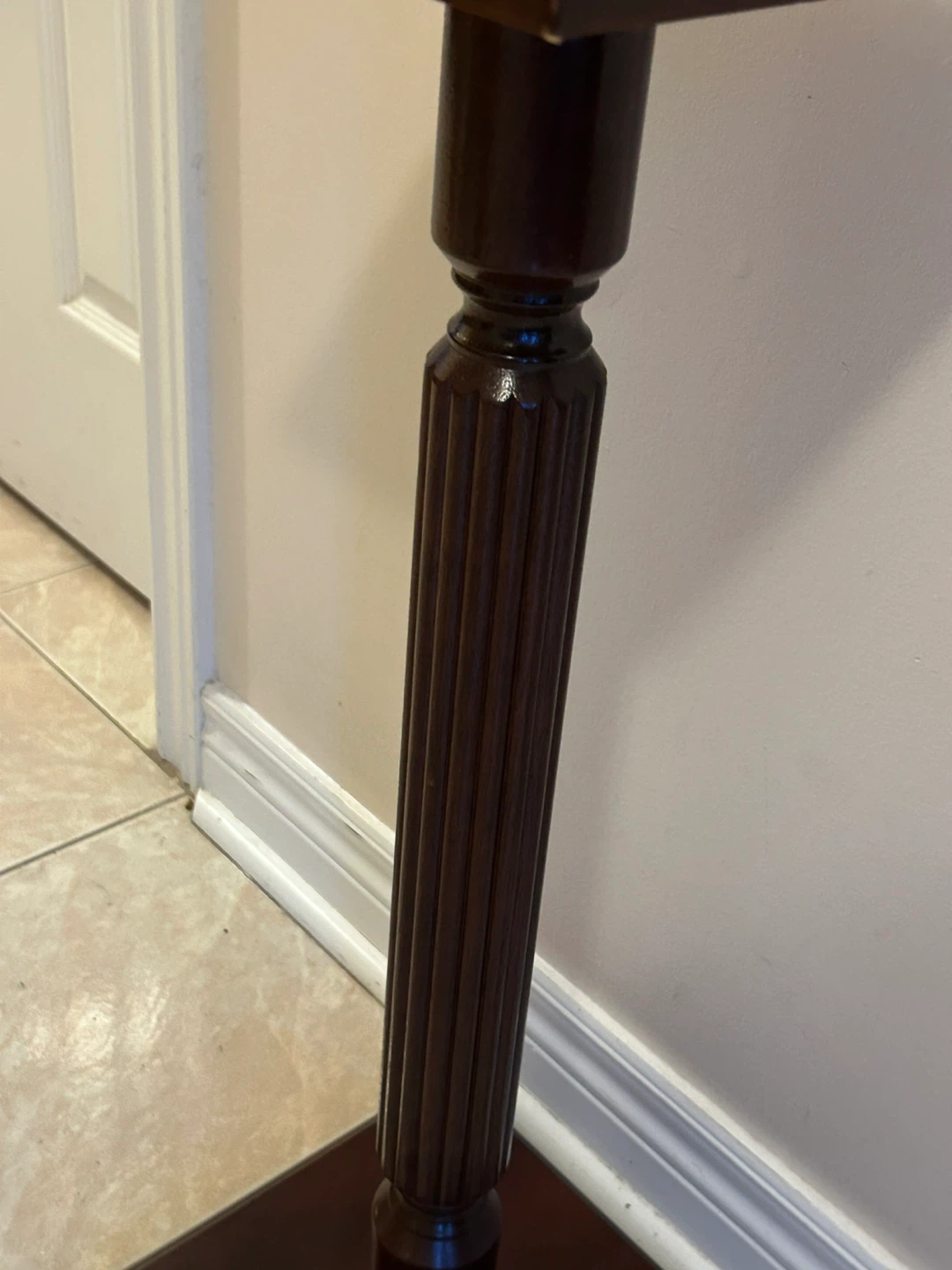 Dark Wood Plant Stand/ pedestal - photo 5