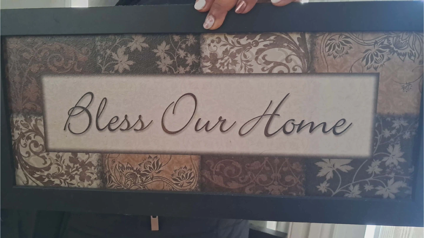 "Bless Our Home" Framed Wall Art