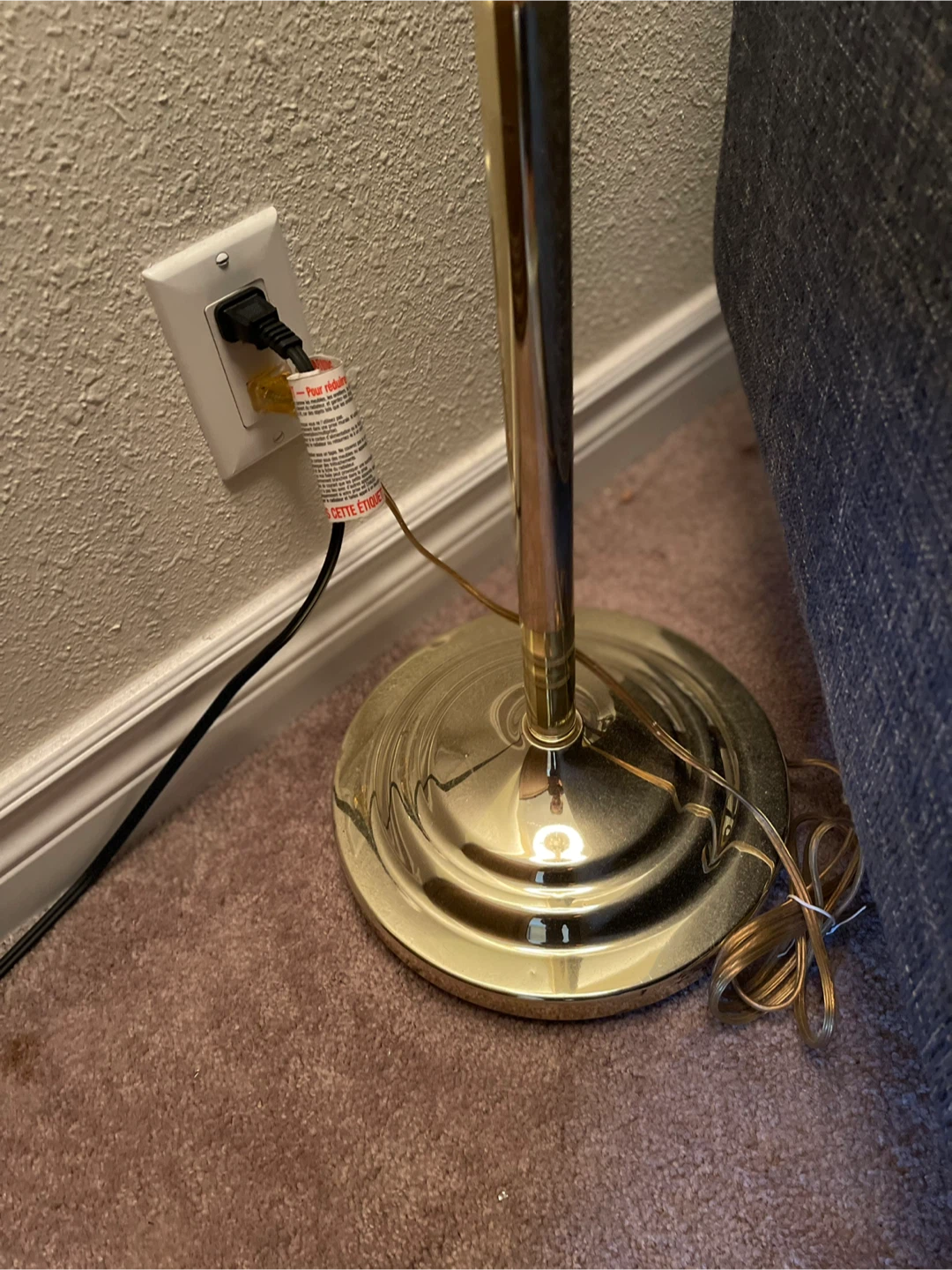 Vintage Standing Lamp with Pleated Shade - photo 5