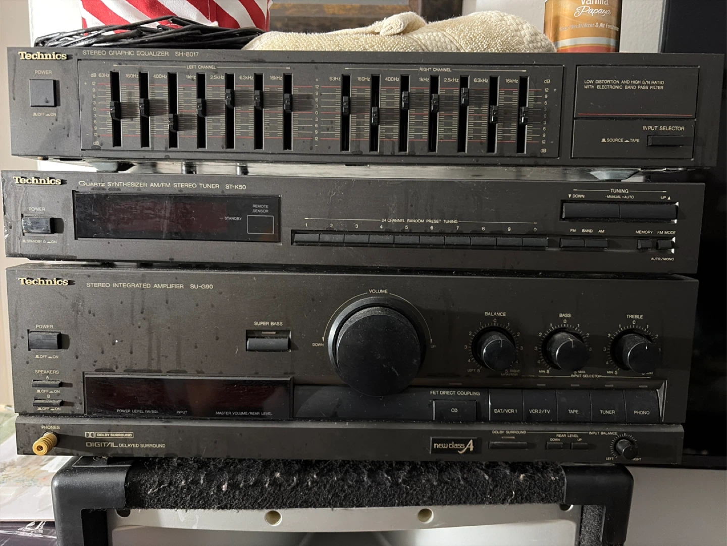 Technics Stereo Components: Equalizer, Tuner, Amplifier