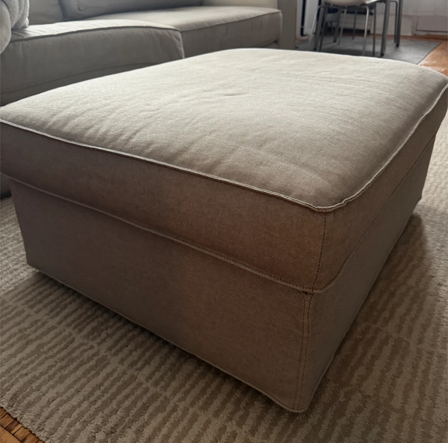 KIVIK footstool with built in storage