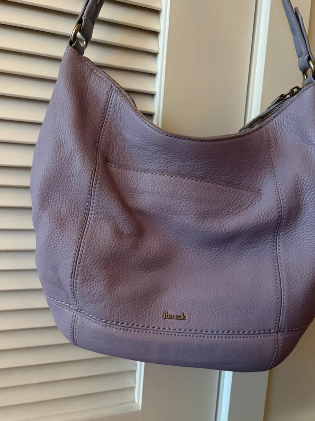 The Sak Purple Leather Hobo Bag