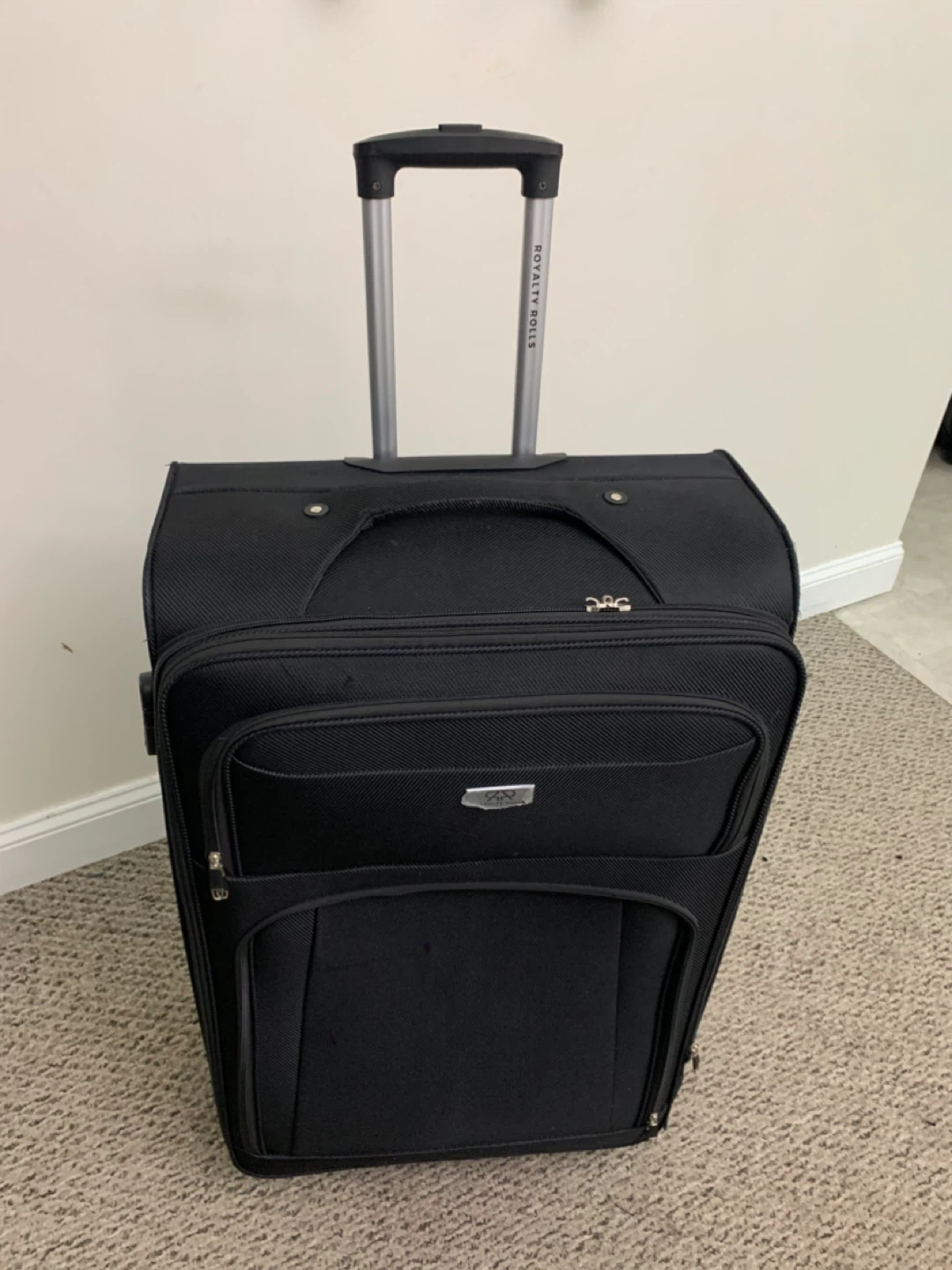 Black Extra Large Suitcase / Checked Luggage - Royalty Rolls - photo 2