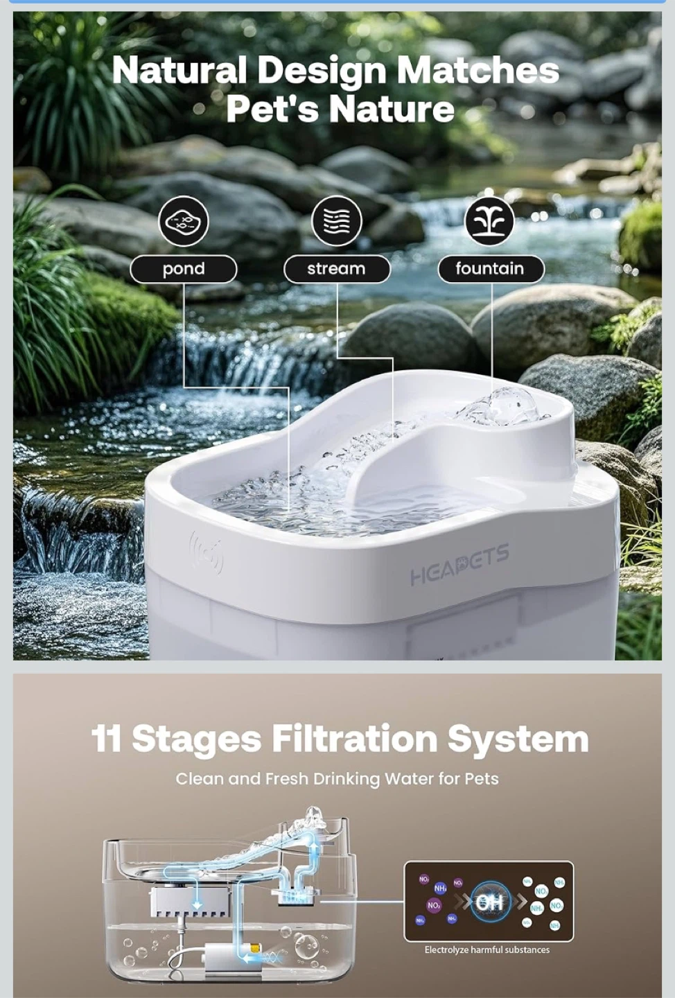 Heapets Pet Water Fountain - photo 5