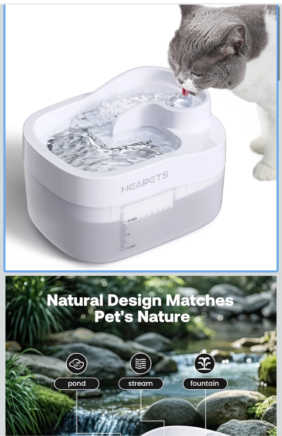 Heapets Pet Water Fountain
