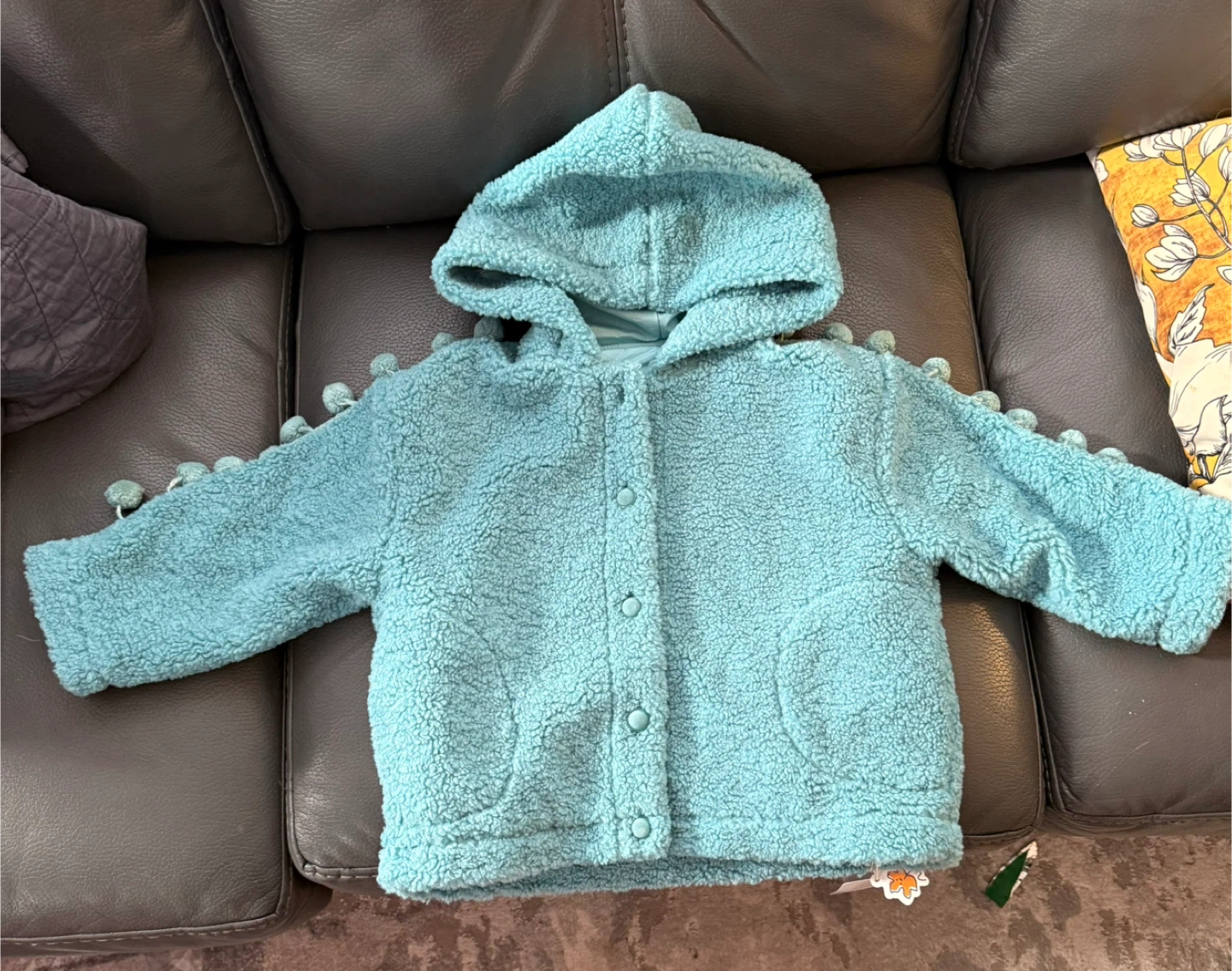 Brand New Kids Blue Sherpa Coat - Size 5