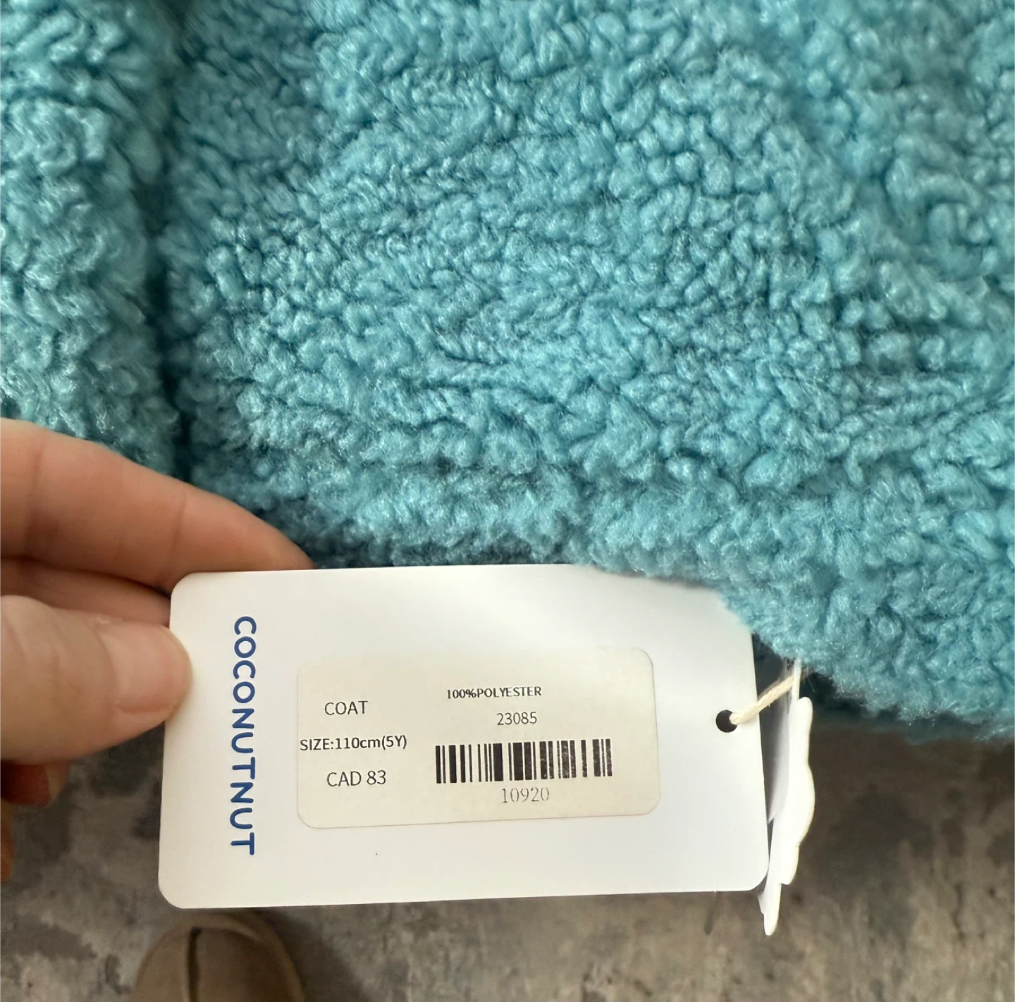 Brand New Kids Blue Sherpa Coat - Size 5 - photo 2