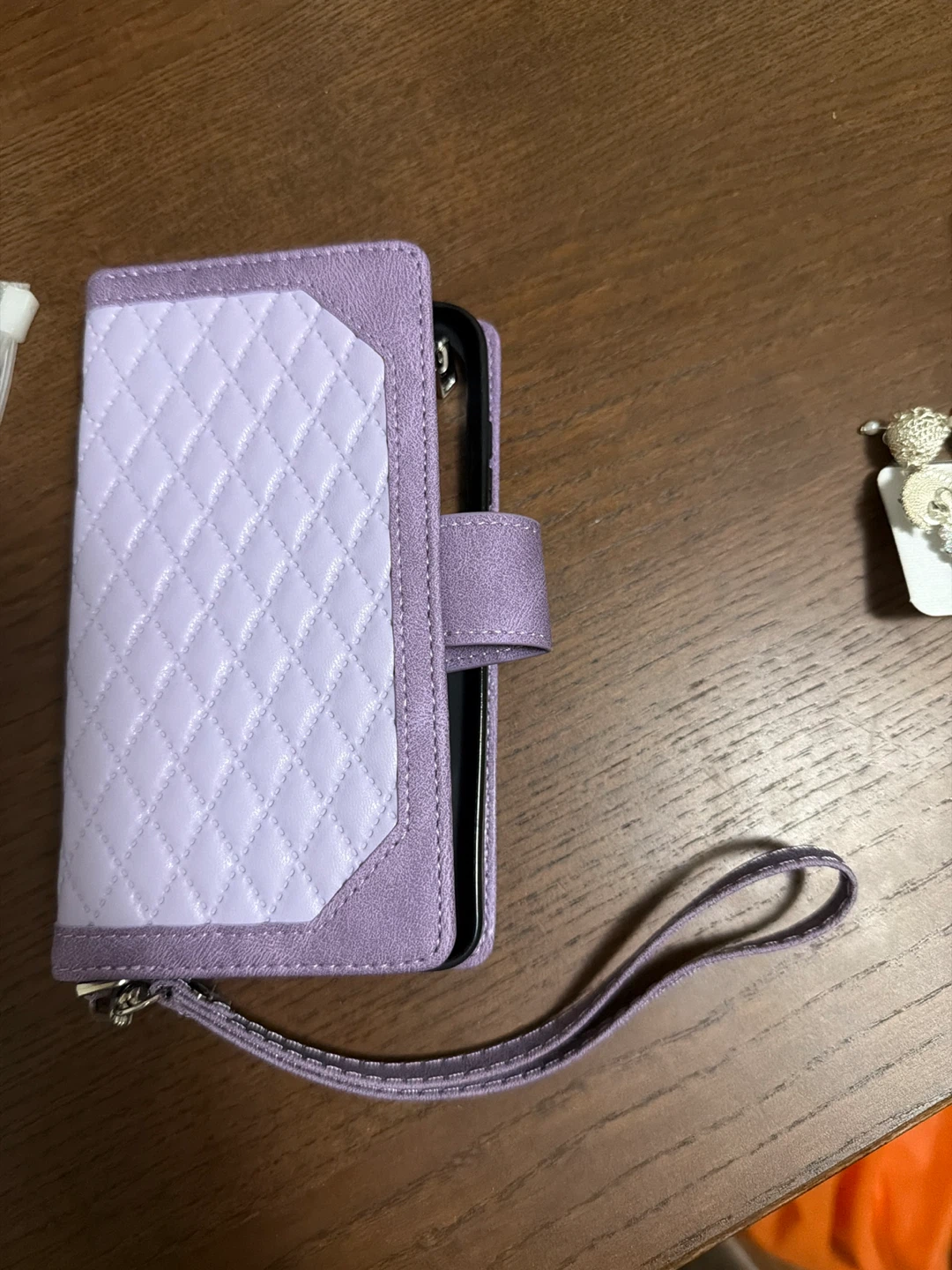 Purple Quilted Wallet Phone Case - photo 4