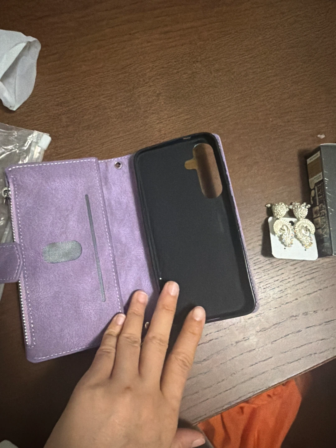 Purple Quilted Wallet Phone Case