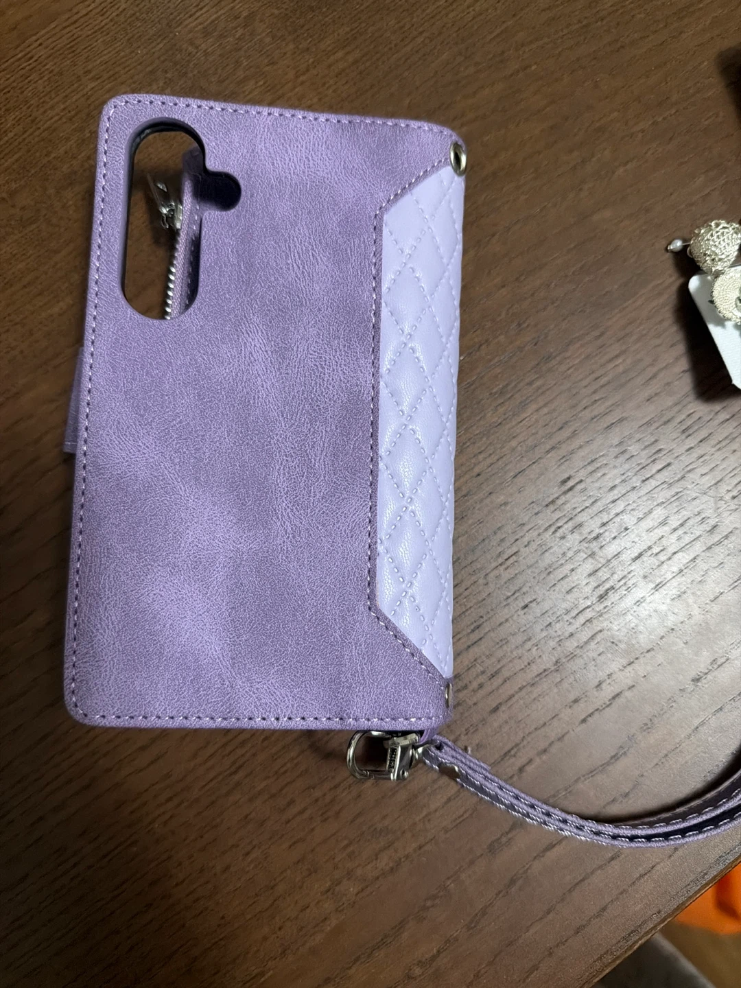 Purple Quilted Wallet Phone Case - photo 3