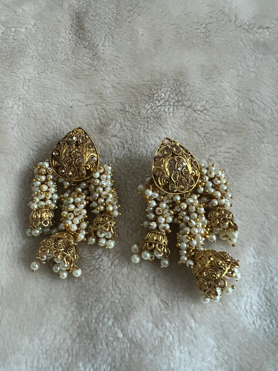 Gold Jhumka Earrings