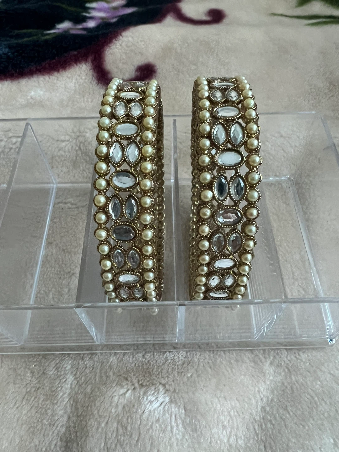 Pearl & Gemstone Bangles (Set of 2)
