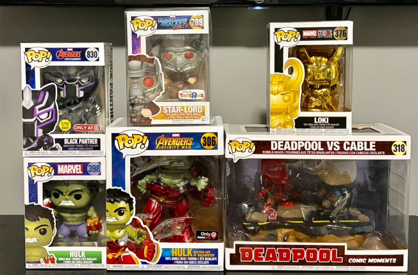 Funko Pop! Marvel Black Panther, Hulk, Star-Lord, Loki, Deadpool - photo 2