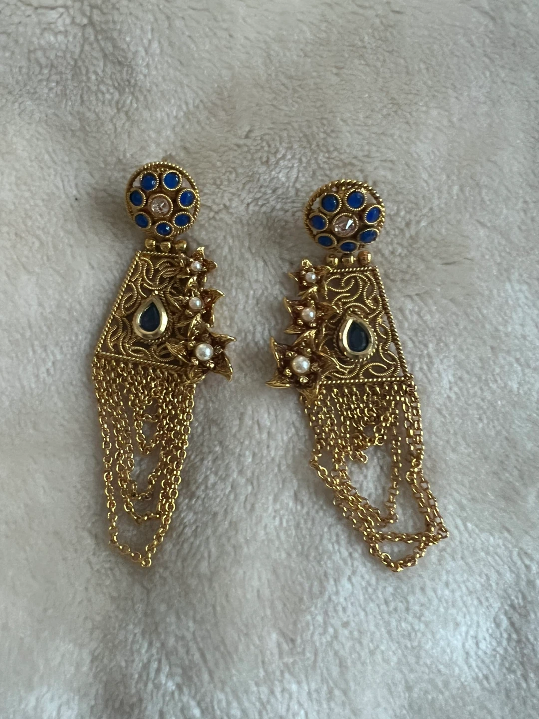 Gold Tone Dangle Earrings