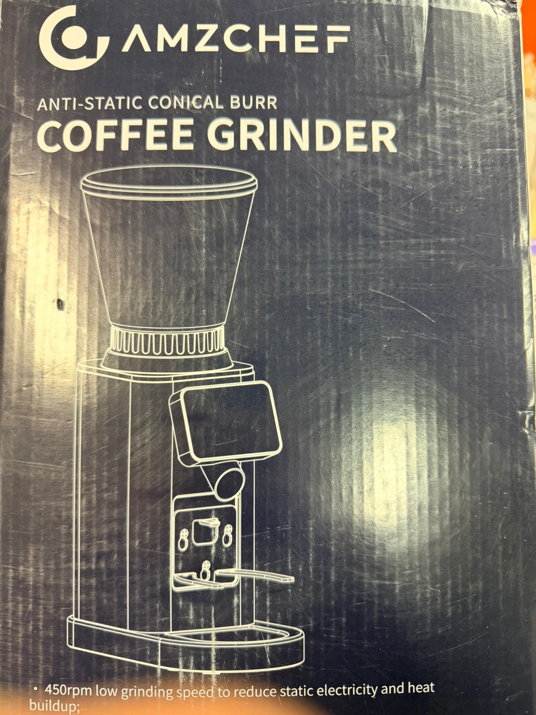 Amzchef Anti-Static Conical Burr Coffee Grinder - photo 3