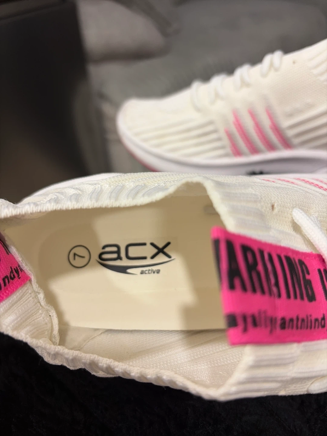 ACX Active White & Pink Runners - Size 7 - photo 3