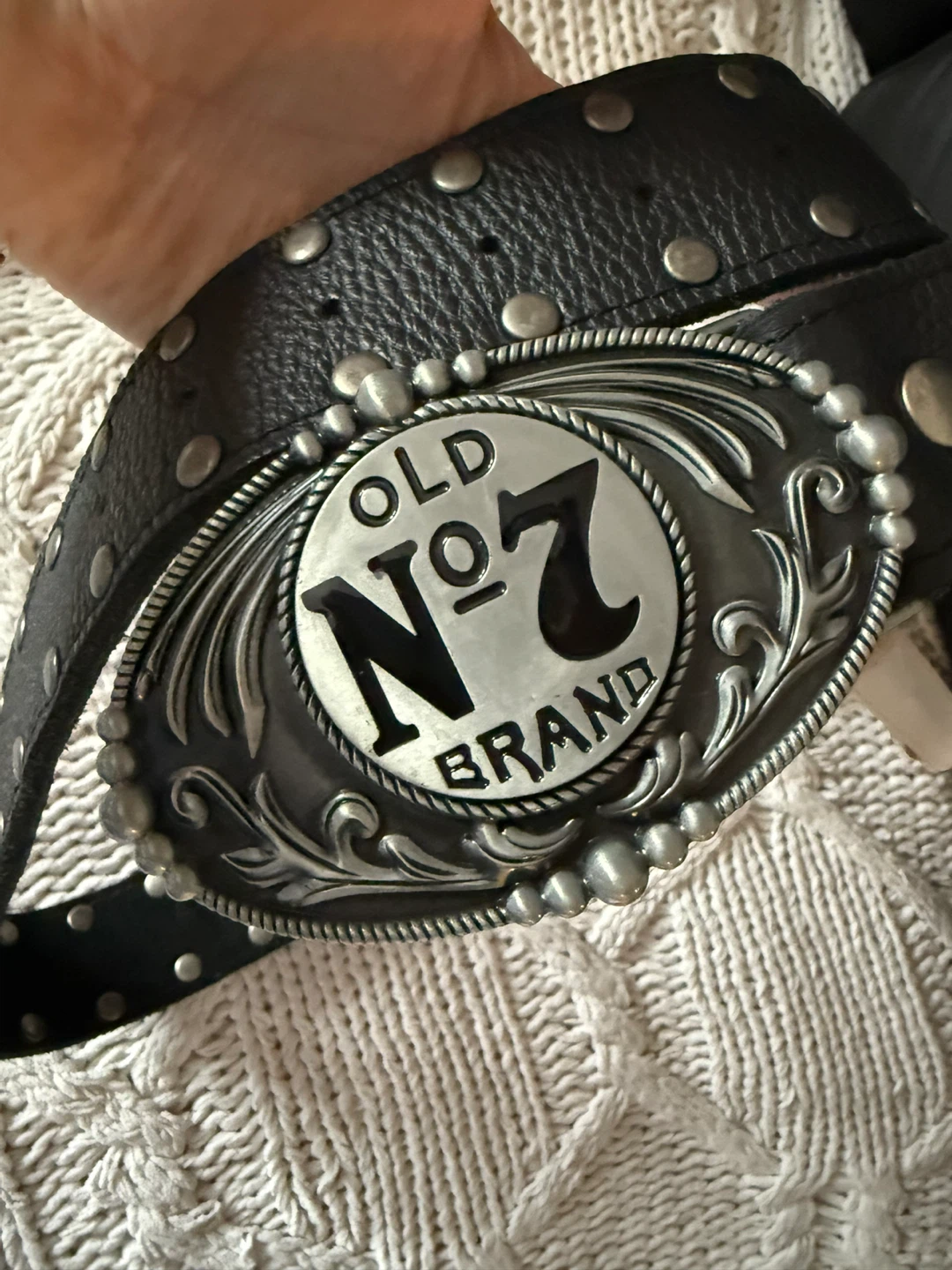 Old No. 7 Brand Black Leather Belt - photo 2