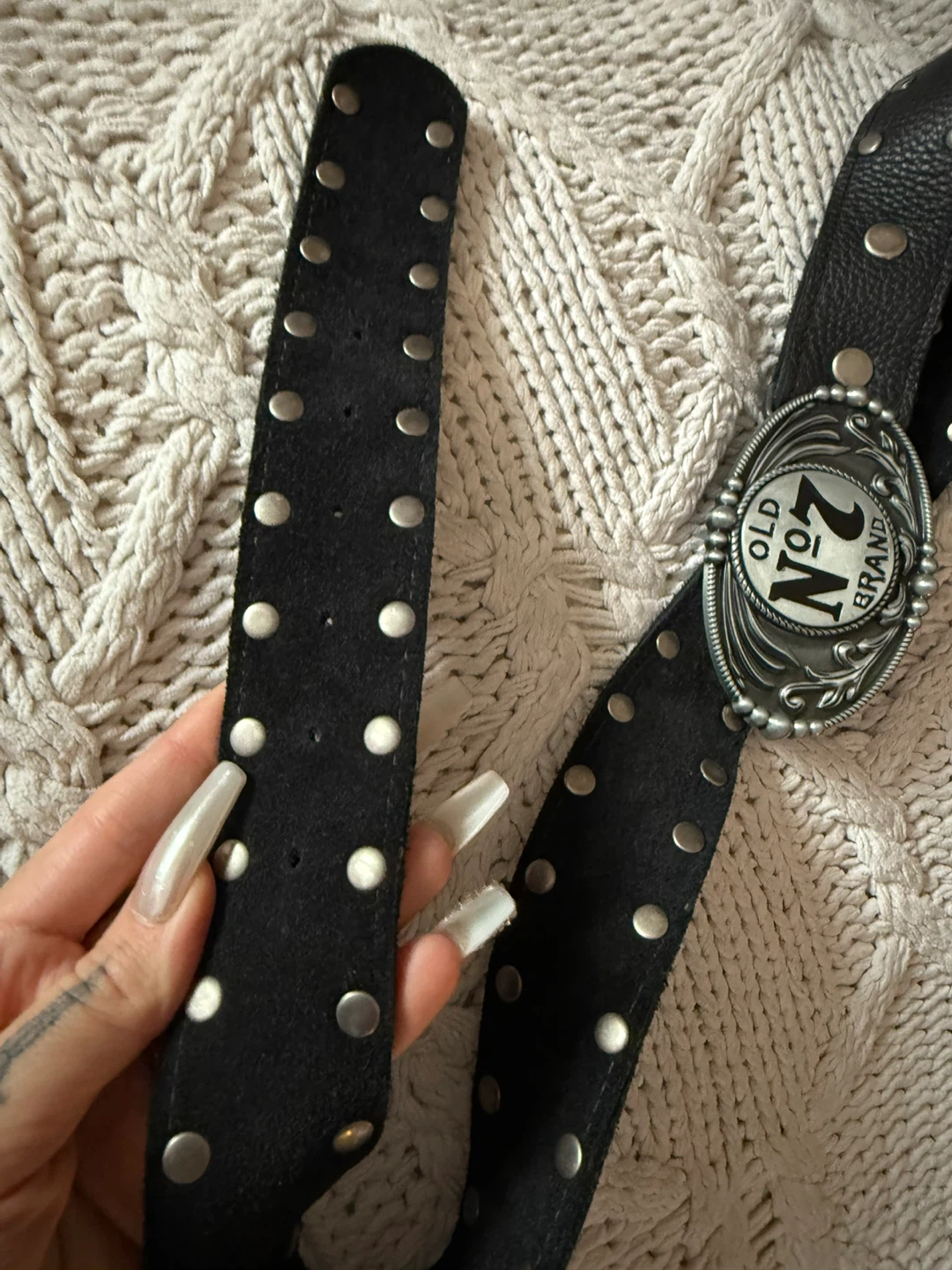 Old No. 7 Brand Black Leather Belt - photo 3