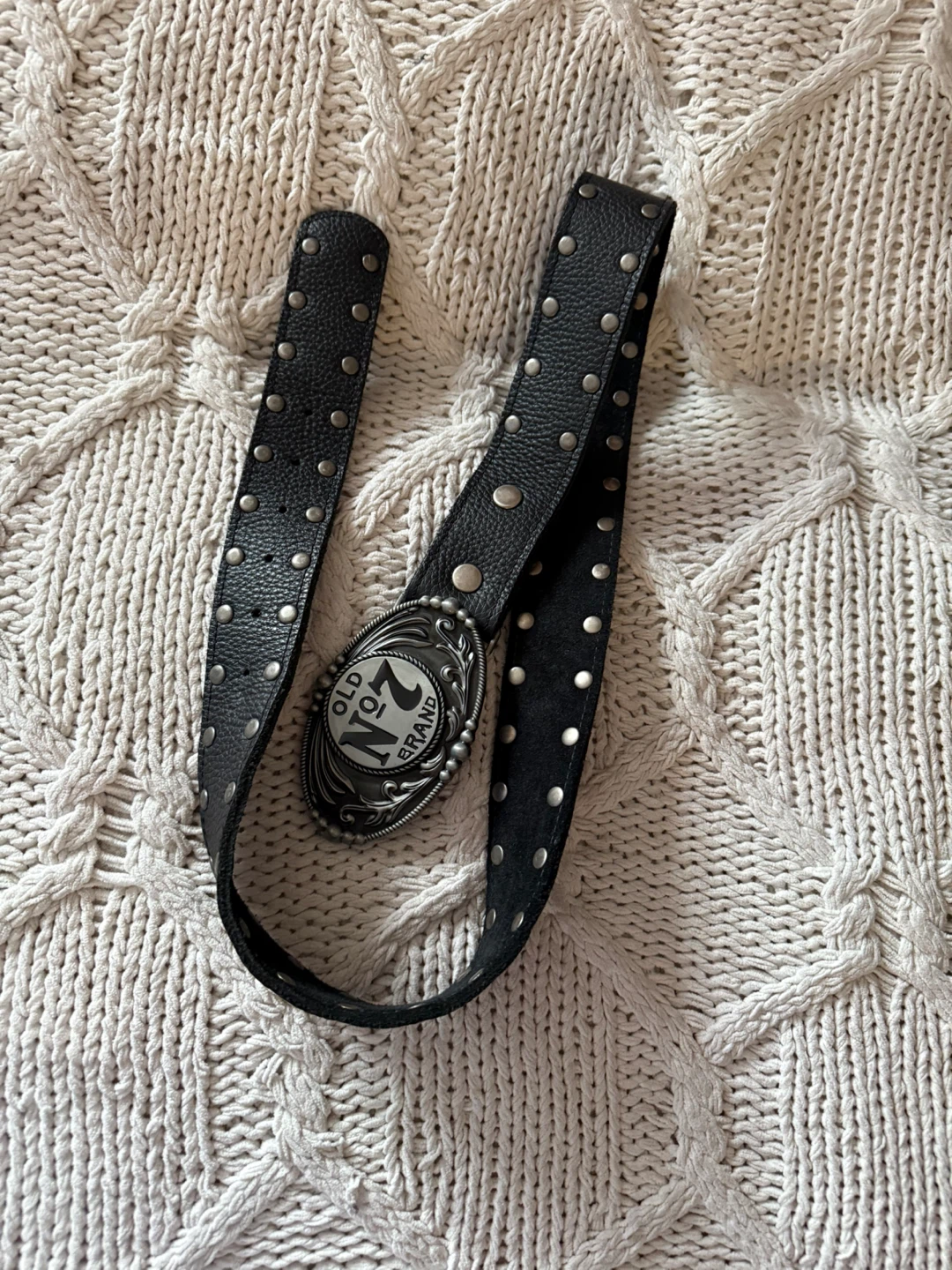 Old No. 7 Brand Black Leather Belt - photo 4