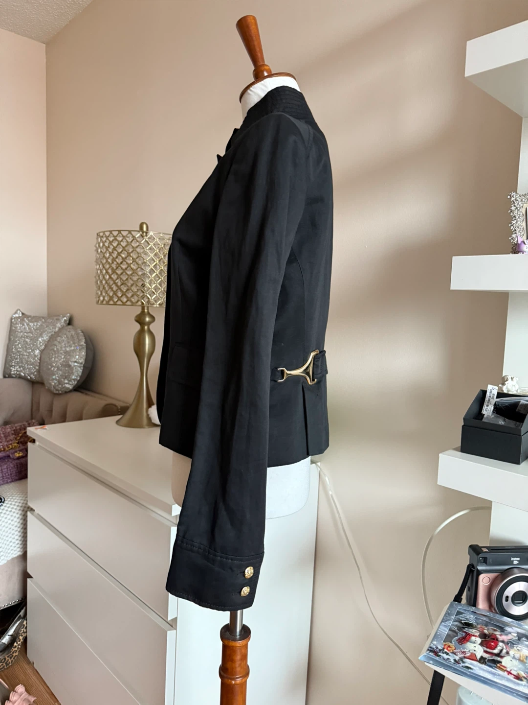 Black military style Jacket with Gold Buttons - photo 5