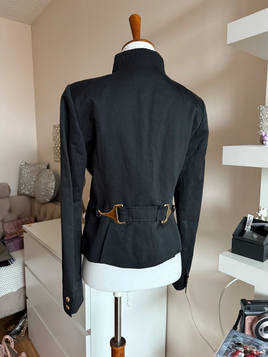 Black military style Jacket with Gold Buttons - photo 4