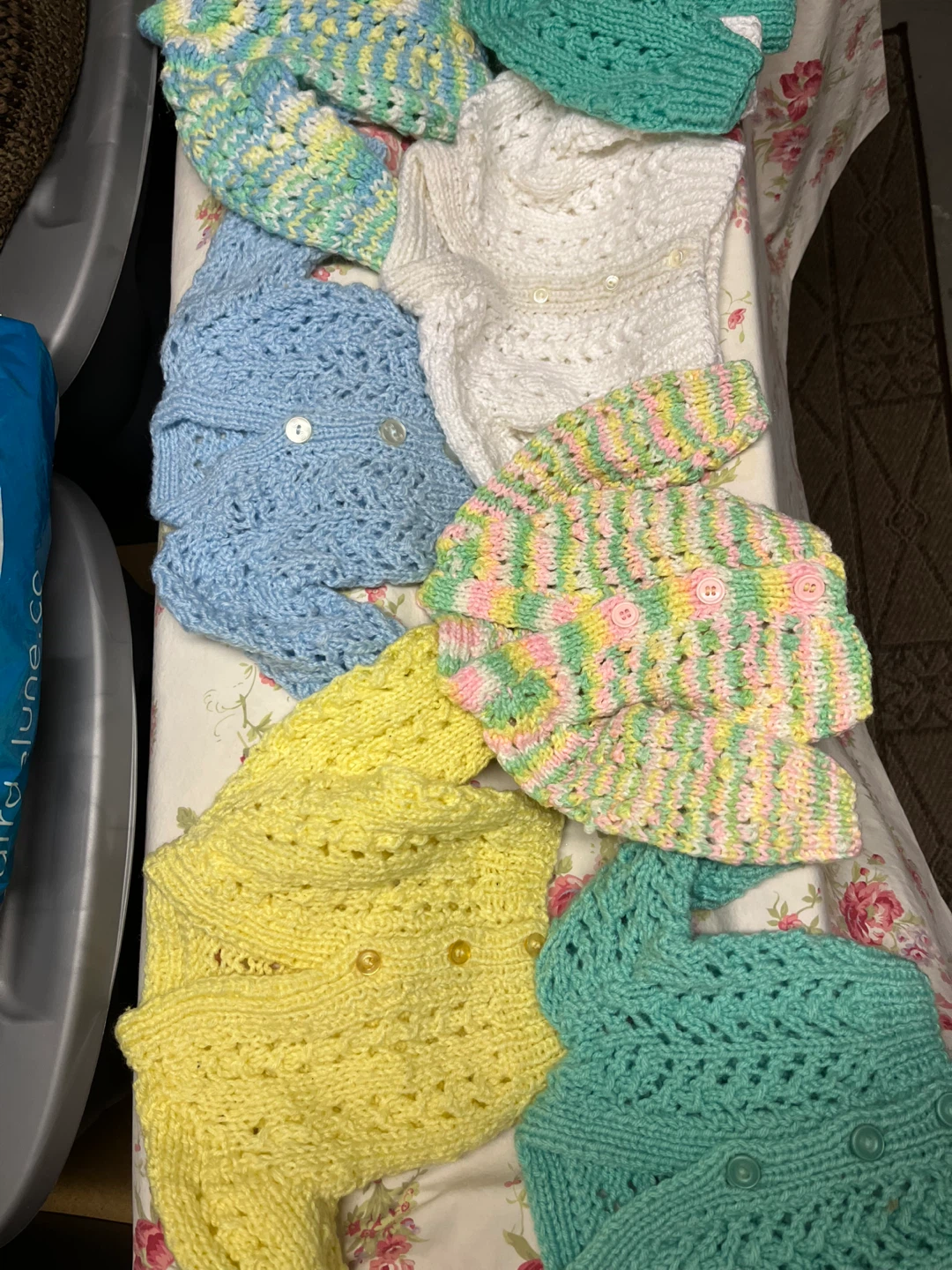 7 Hand-knitted Baby Sweaters
