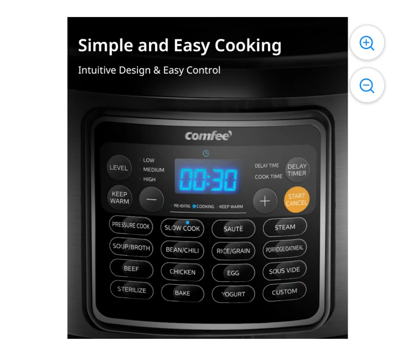 Comfee' 8QT Electric Pressure Cooker - photo 5
