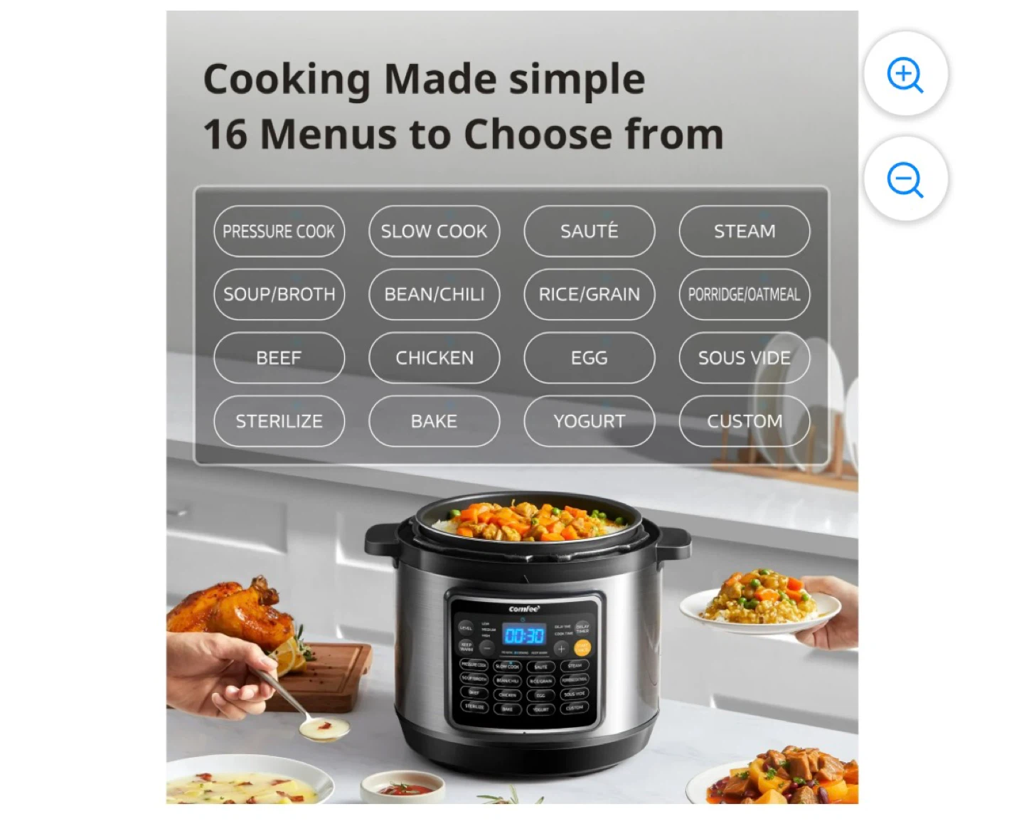 Comfee' 8QT Electric Pressure Cooker