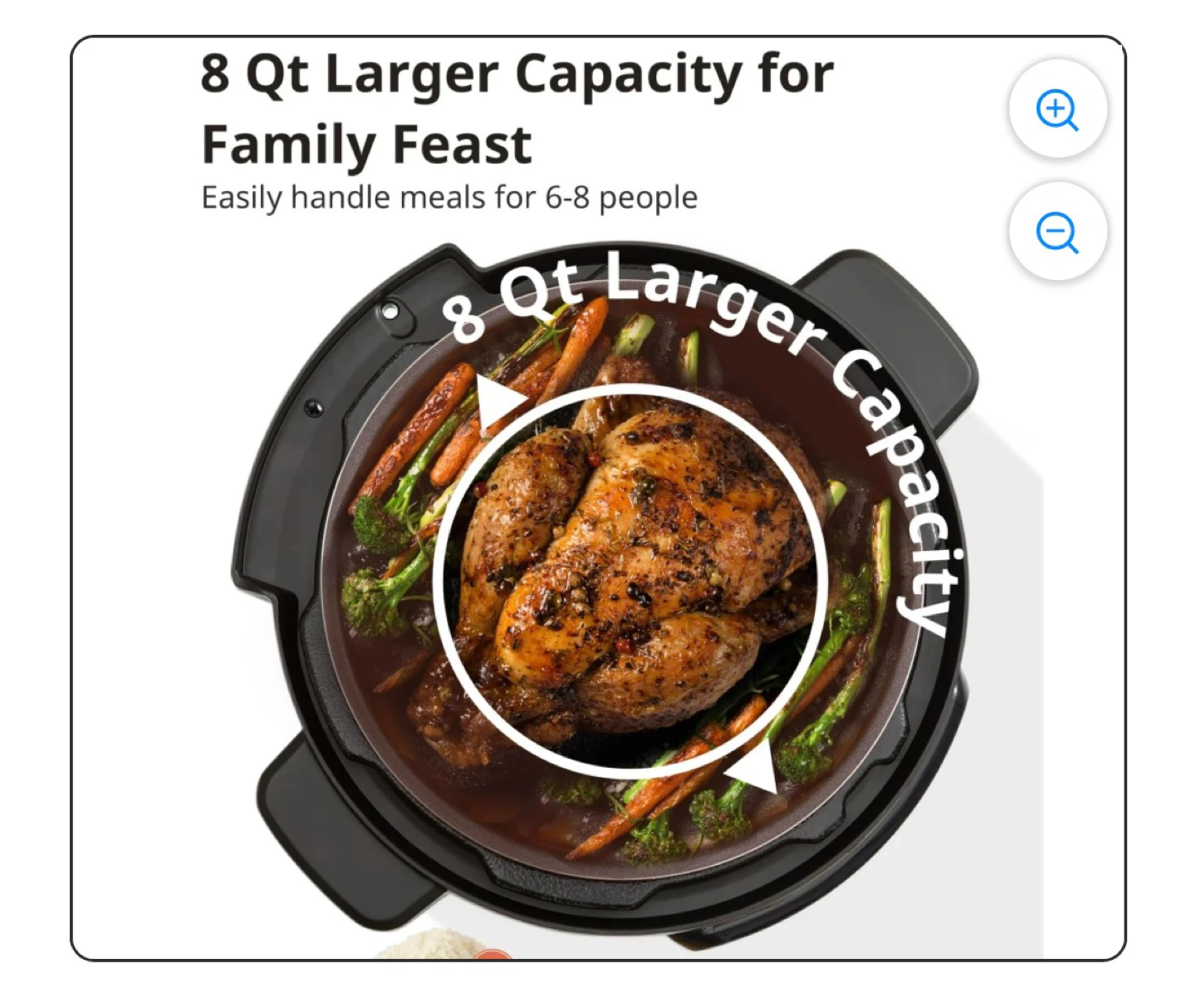 Comfee' 8QT Electric Pressure Cooker - photo 3