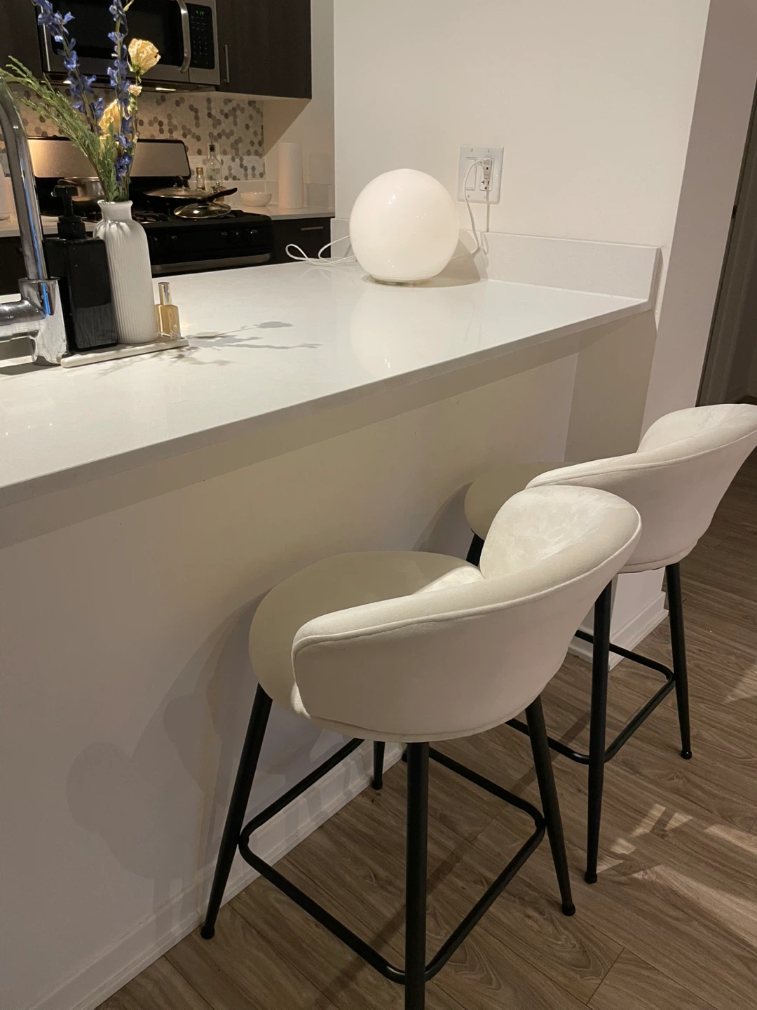 Beige Counter Stool (Set of 2) - 26" Seat Height