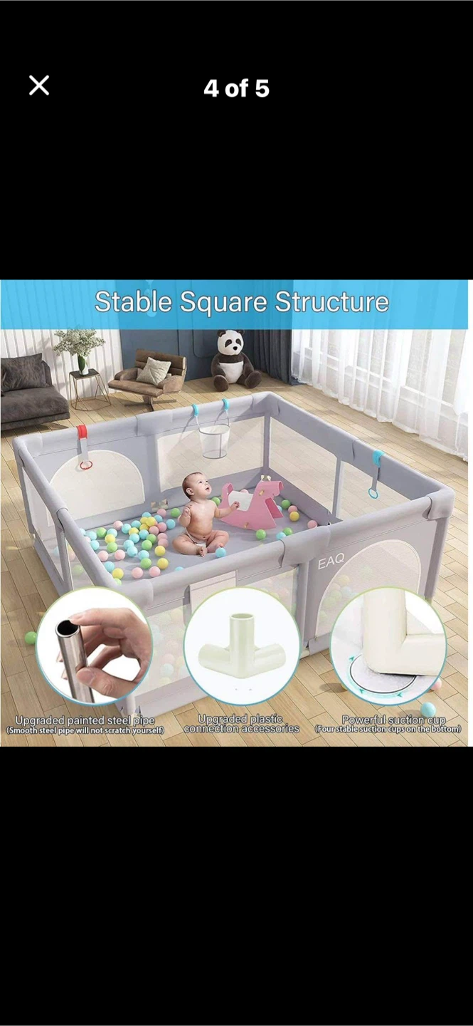 EAQ Baby Playpen - Safe & Sturdy - photo 2