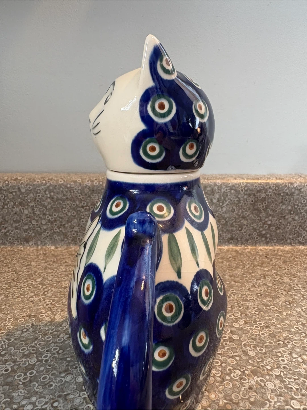Bolesławiec Cat Teapot - photo 2