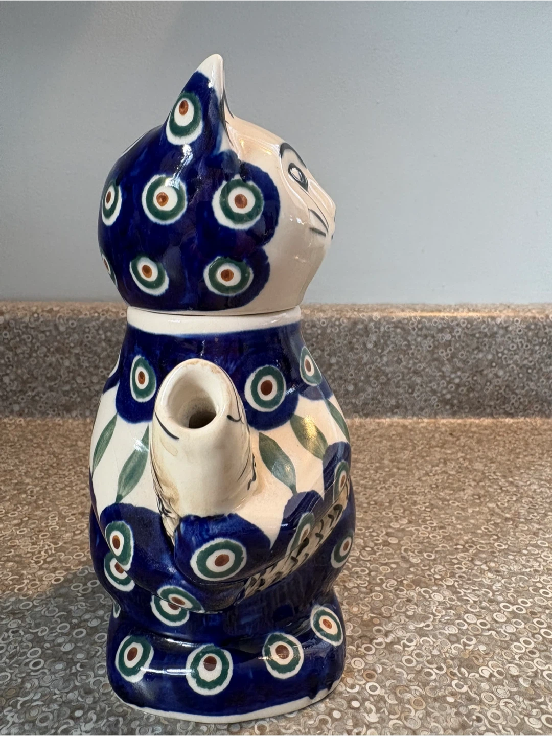 Bolesławiec Cat Teapot - photo 4