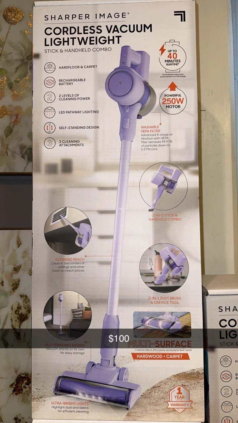 Sharper Image Cordless Vacuum Lightweight Stick & Handheld Combo - photo 3