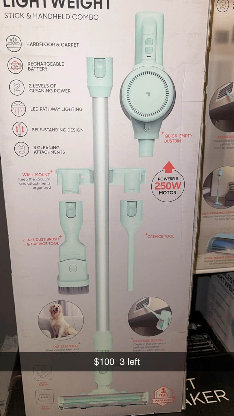 Sharper Image Cordless Vacuum Lightweight Stick & Handheld Combo - photo 2