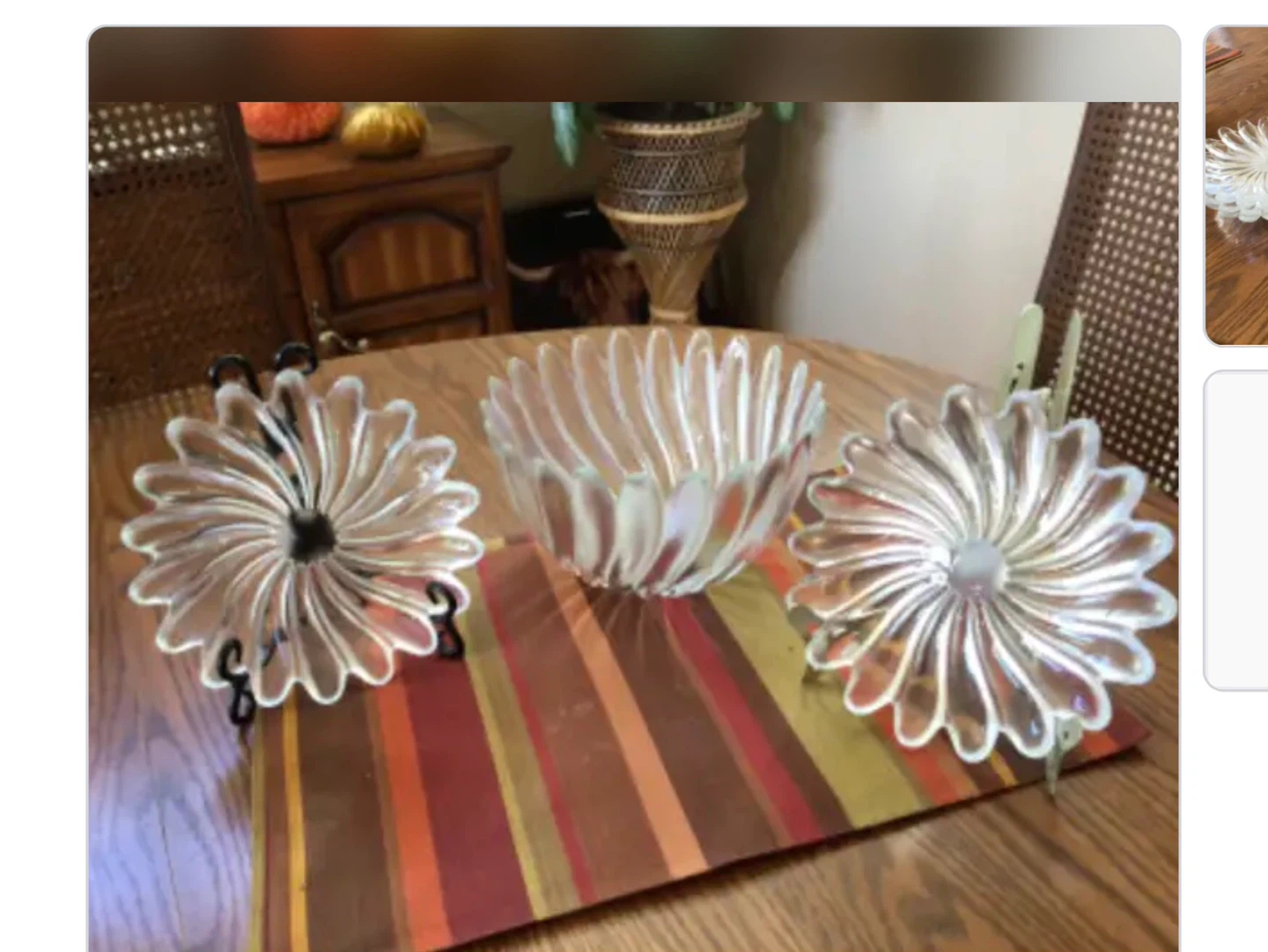 Glass Bowl and Plate Set