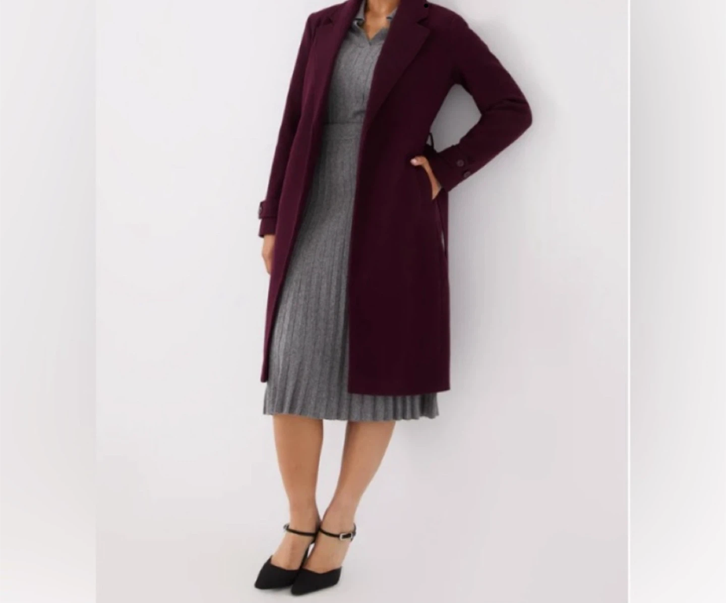 Faux Wool Wrap Coat - photo 3