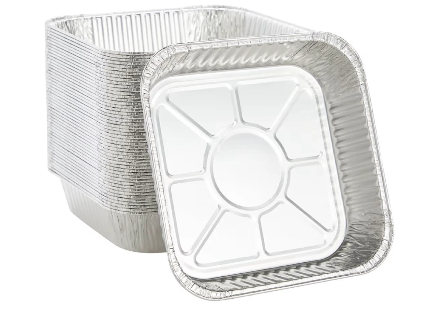 50 Aluminum Foil Pans 8x8 in