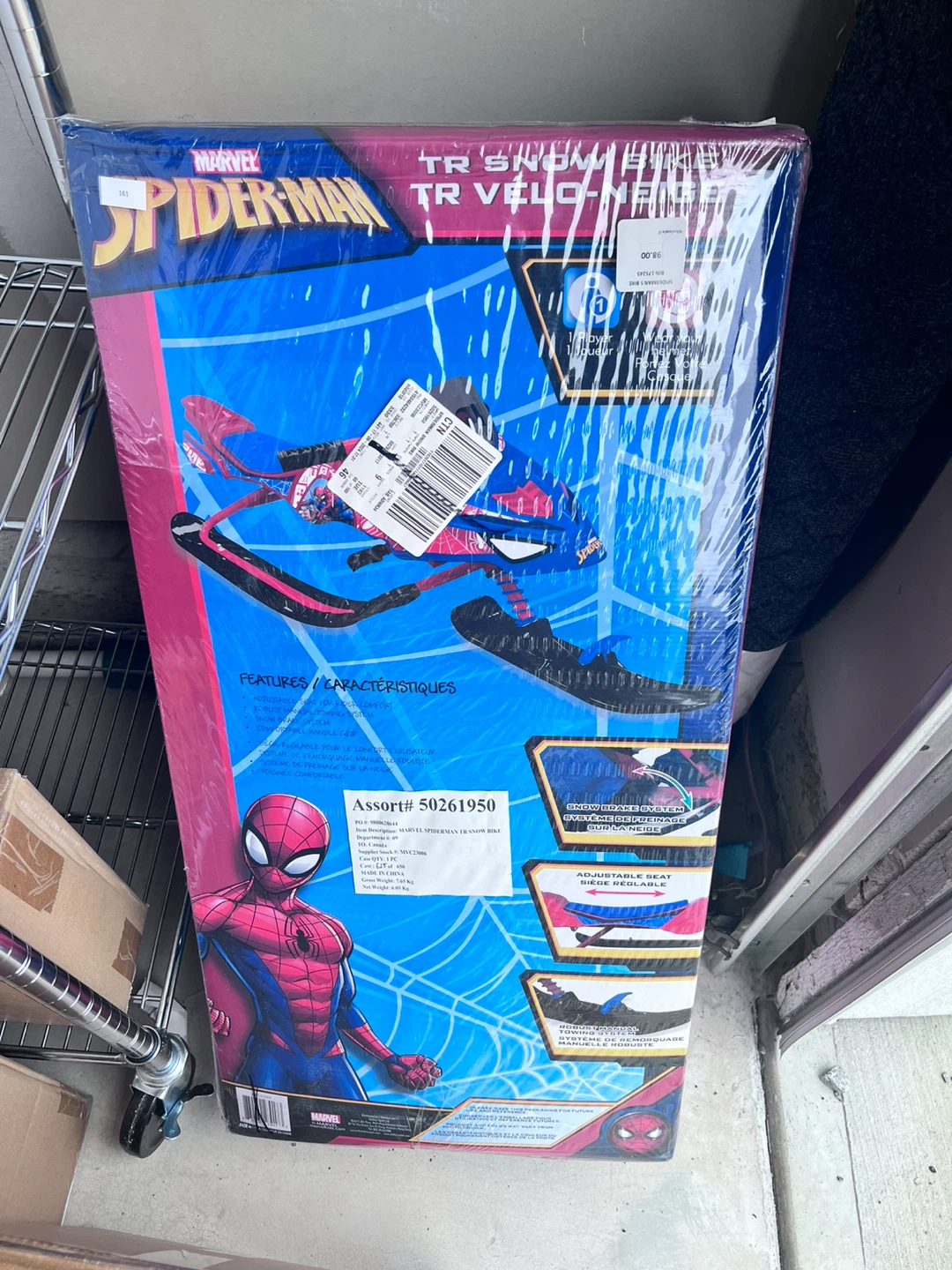 Marvel Spiderman TR Snow Bike - New in Box!