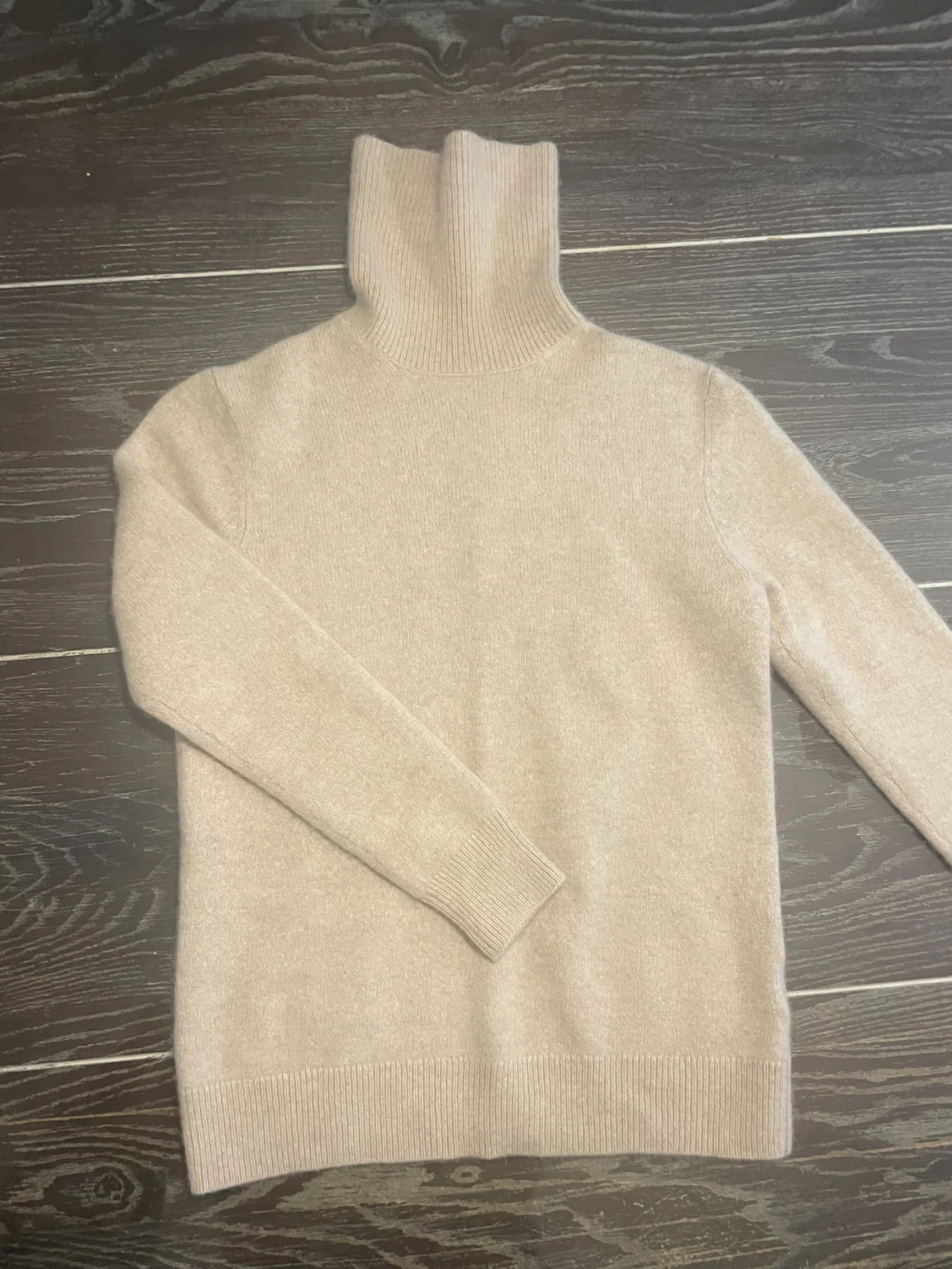 COS XS Beige 100% Cashmere Turtleneck Sweater - photo 2