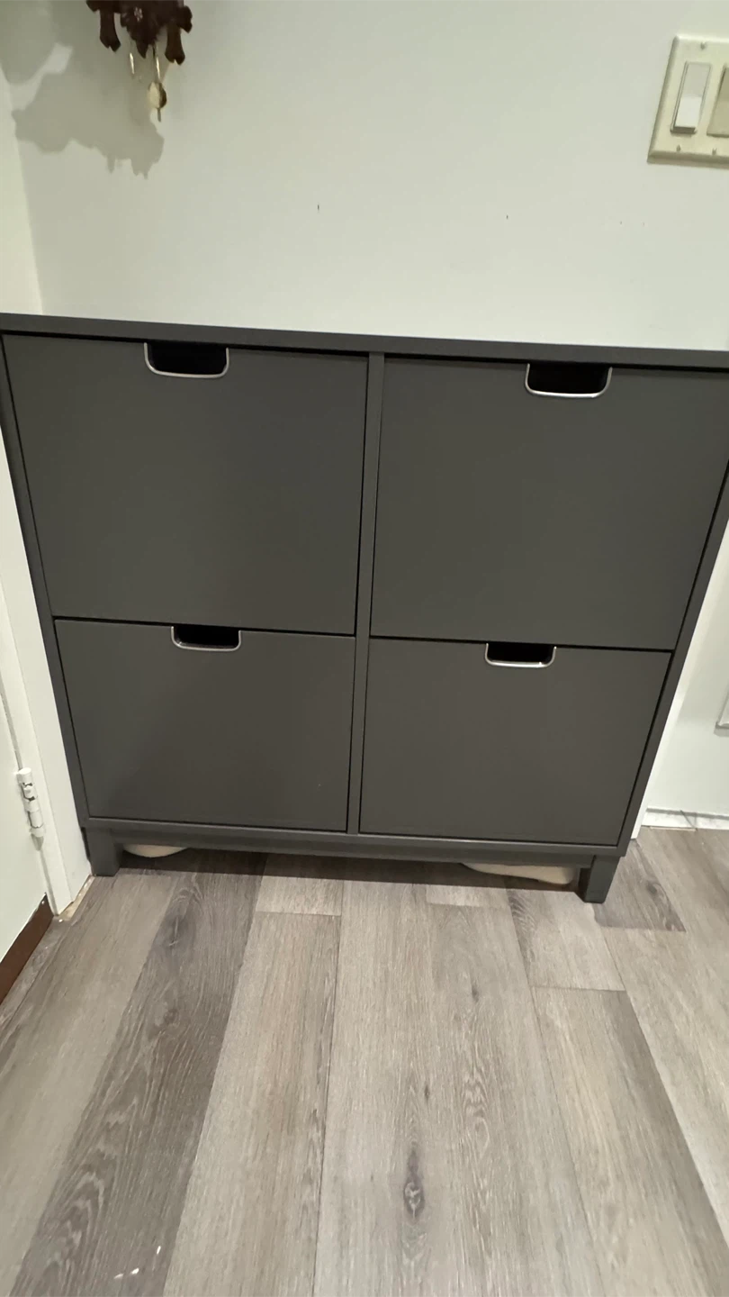 Grey Shoe Cabinet