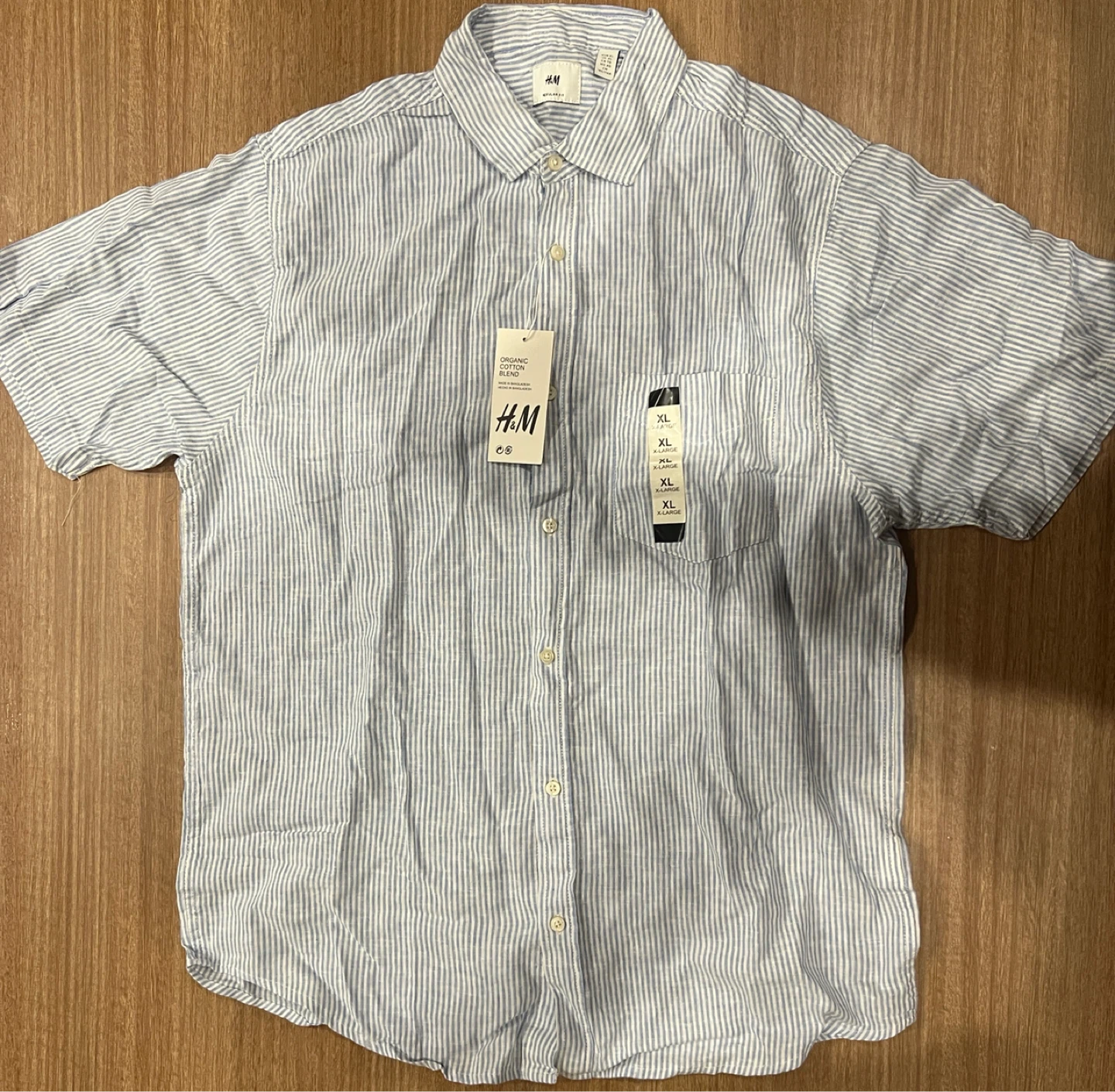 H&M Striped Organic Cotton Blend Shirt - photo 2