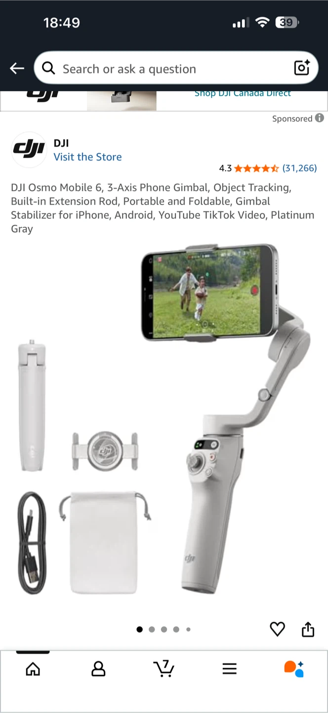 DJI Osmo Mobile 6 Gimbal Stabilizer