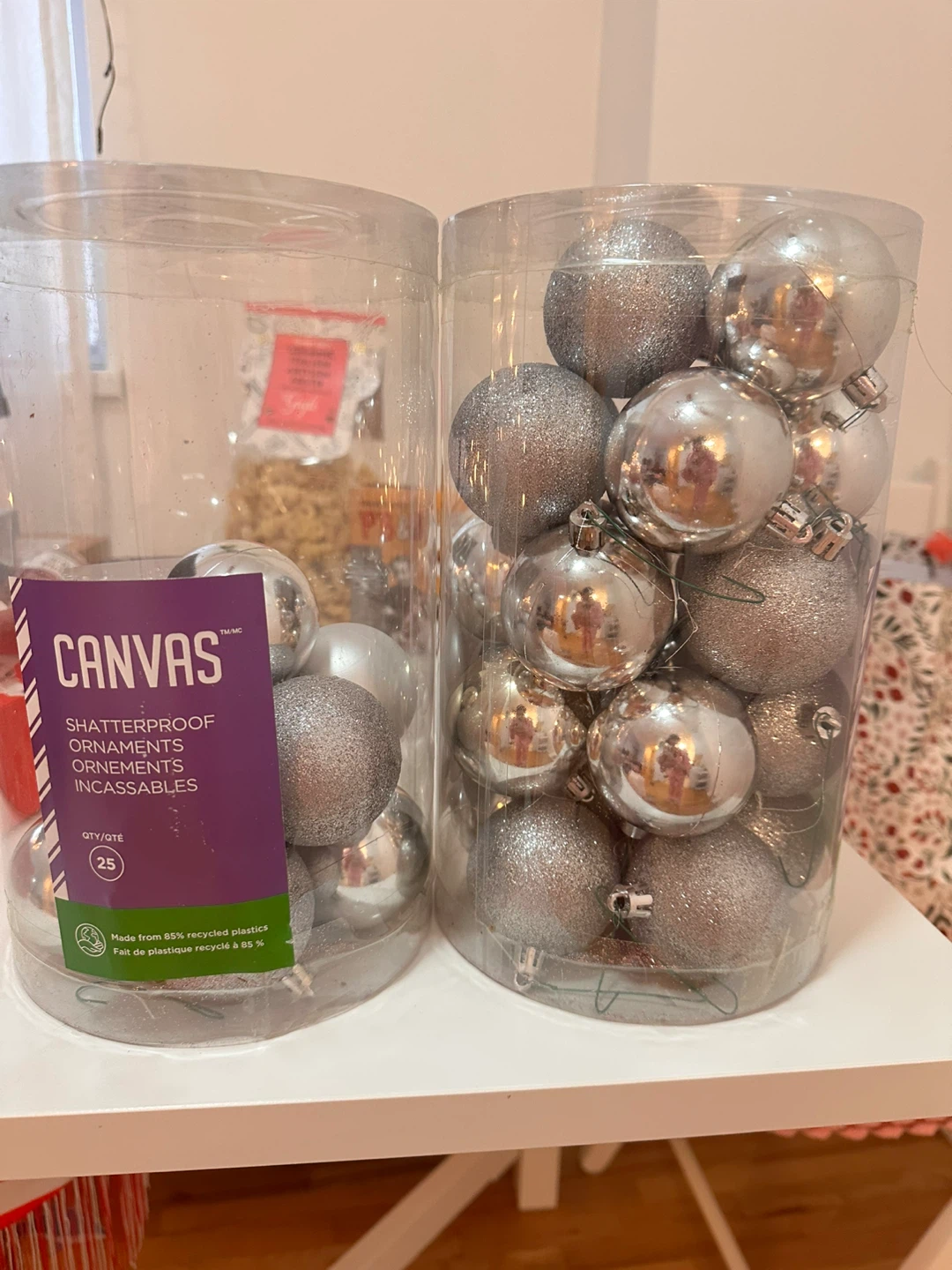 Shatterproof Silver Ornaments